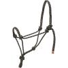 Weaver Leather Diamond Braid Rope Halter, Average Horse(Black/Tan/White)