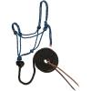 Weaver Leather Diamond Braid Rope Halter and Lead(Black/Hurricane Blue)