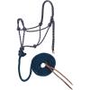 Weaver Leather Diamond Braid Rope Halter and Lead(Navy/Dark Red/White)