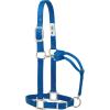 Weaver Leather Original Adjustable Nylon Halter with Chrome Plated Hardware(Blue)
