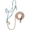 Weaver Leather Silvertip #95 Rope Halter with 10-Feet Lead(Teal/Tan/Silver/White)