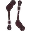 Weaver Leather Working Tack Spur Straps(Oiled Canyon Rose with Pewter Spots)