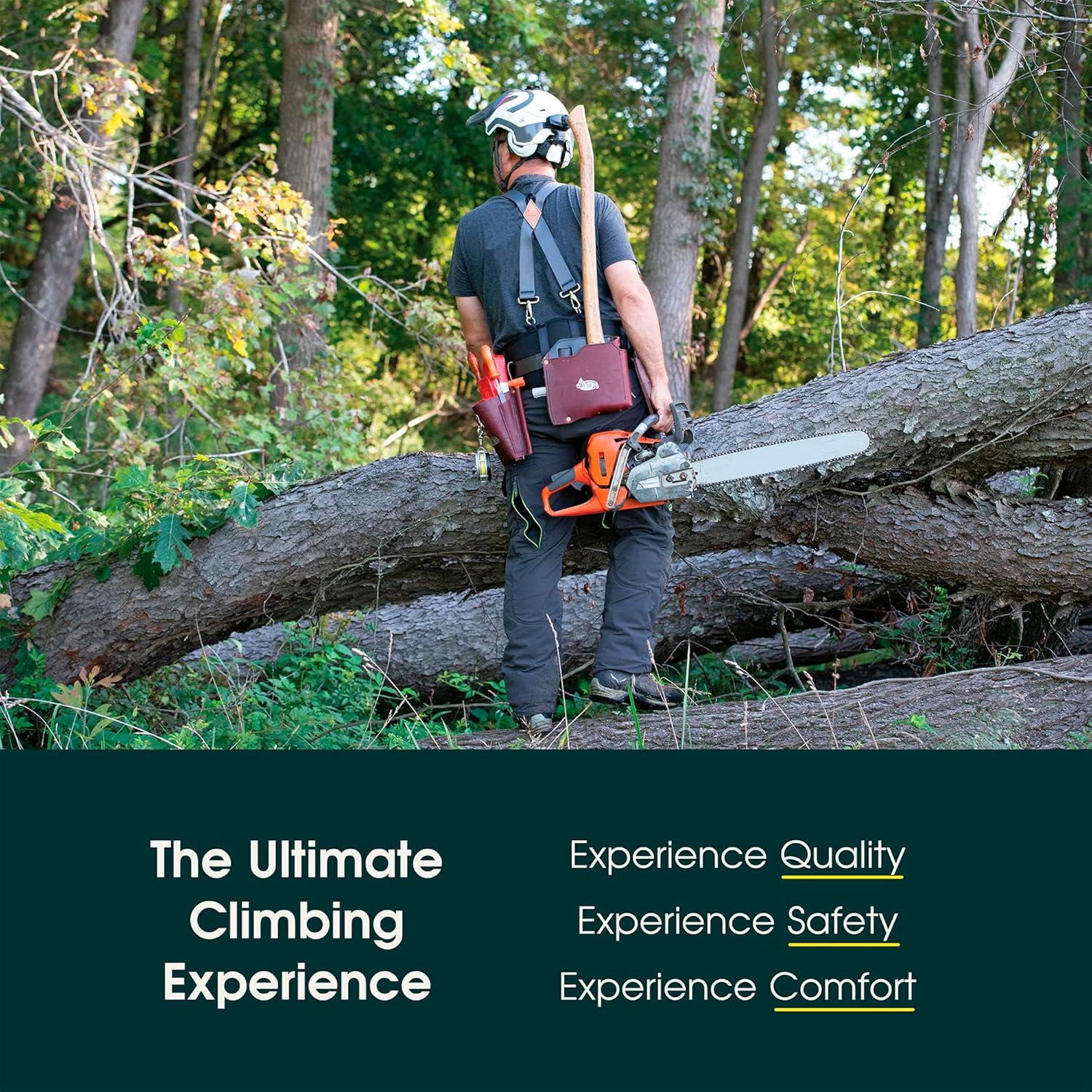 imageLeather Logging Belt Kit Latigo Leather Tool Belt with Suspenders Arborist Accessory Women and Mens Tool Belt for Waist sizes 3052quot