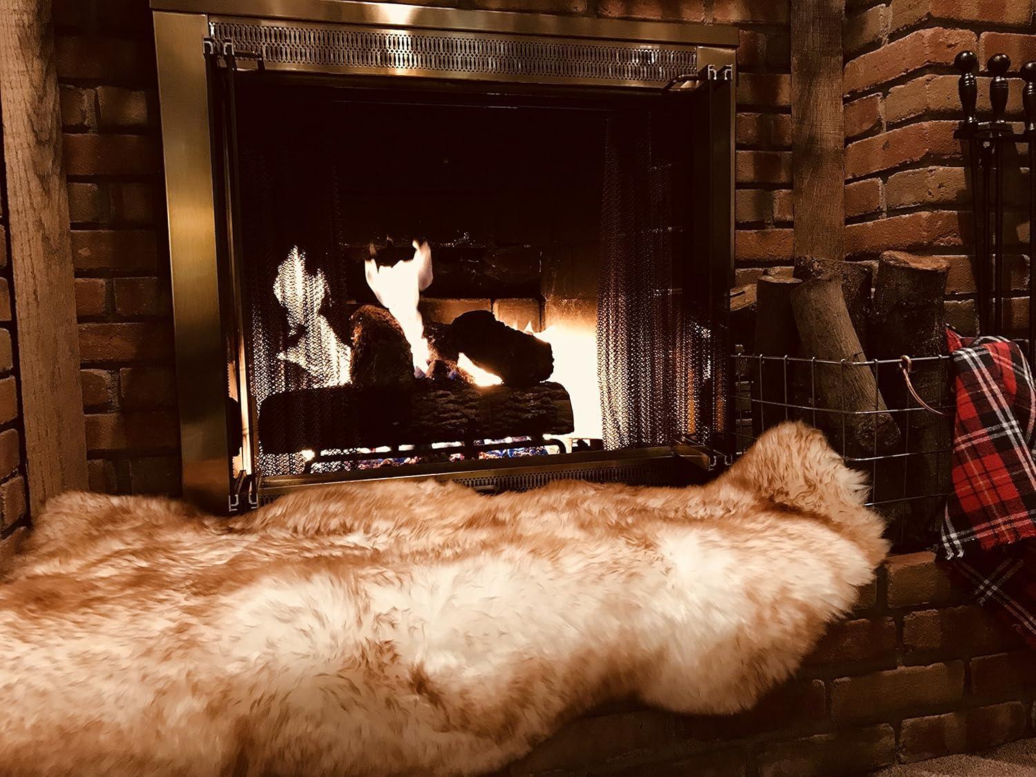 imageWeaver Leather Genuine Shearling Rug