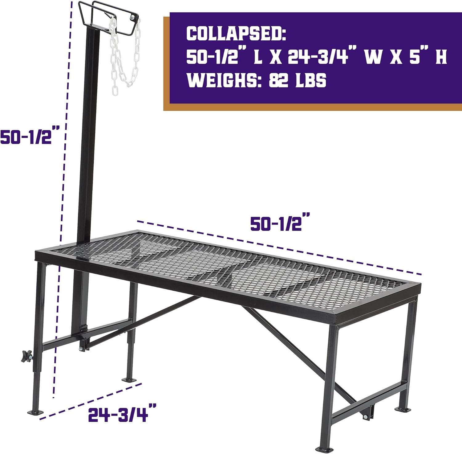 imageWeaver Leather Livestock Steel Trim Stand Adjustable and Durable Trimming Stand for Sheep Goats and Other Livestock Wire Headpiece Holds Animals in Place During Grooming Black 1 Ct Pack of 1Trim Stand