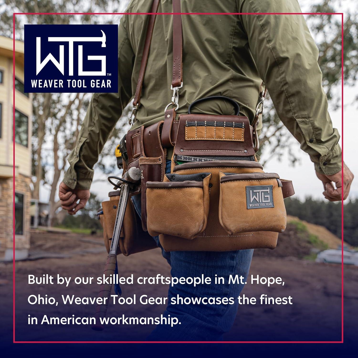 imageWeaver Tool Gear Leather Tool Belt Suspenders for Men Work Suspenders with Padded Straps and Adjustable Screws Comfort Gear for Carpenter and More