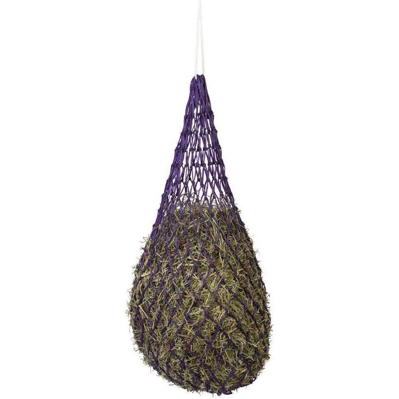 imageWeaver Equine Slow Feed Hay Net 36 Small Hole Synthetic Rope Horse Hay Feeder for Slower Feeding Ideal Horse Hay Net for Horse or Goat ShowsPurple