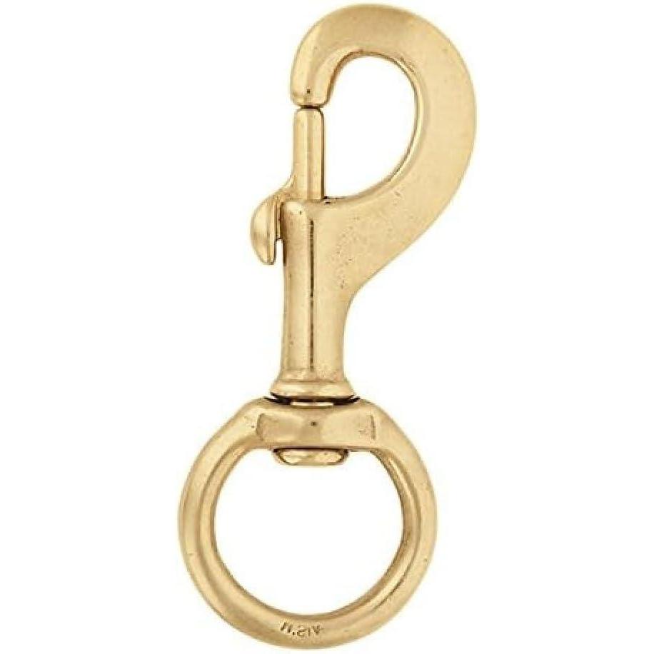 imageWeaver Leather 225 Round Swivel Snap Solid Brass1