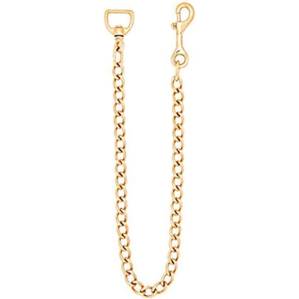 imageWeaver Leather 720 Lead Chain with 1quot Swivel 24quot Brass Plated