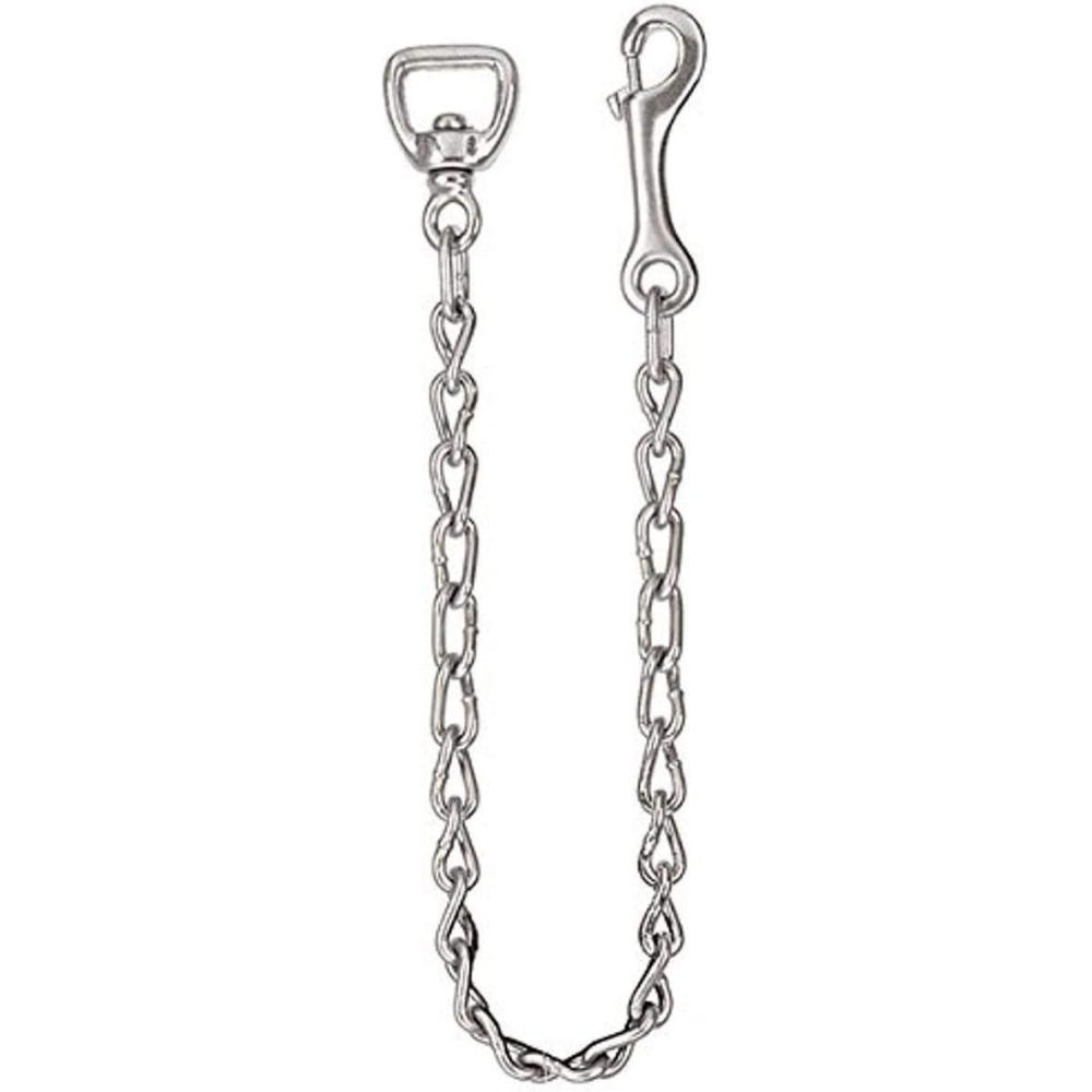 imageWeaver Leather 720 Lead Chain with 1quot SwivelNickel Plated 24quot