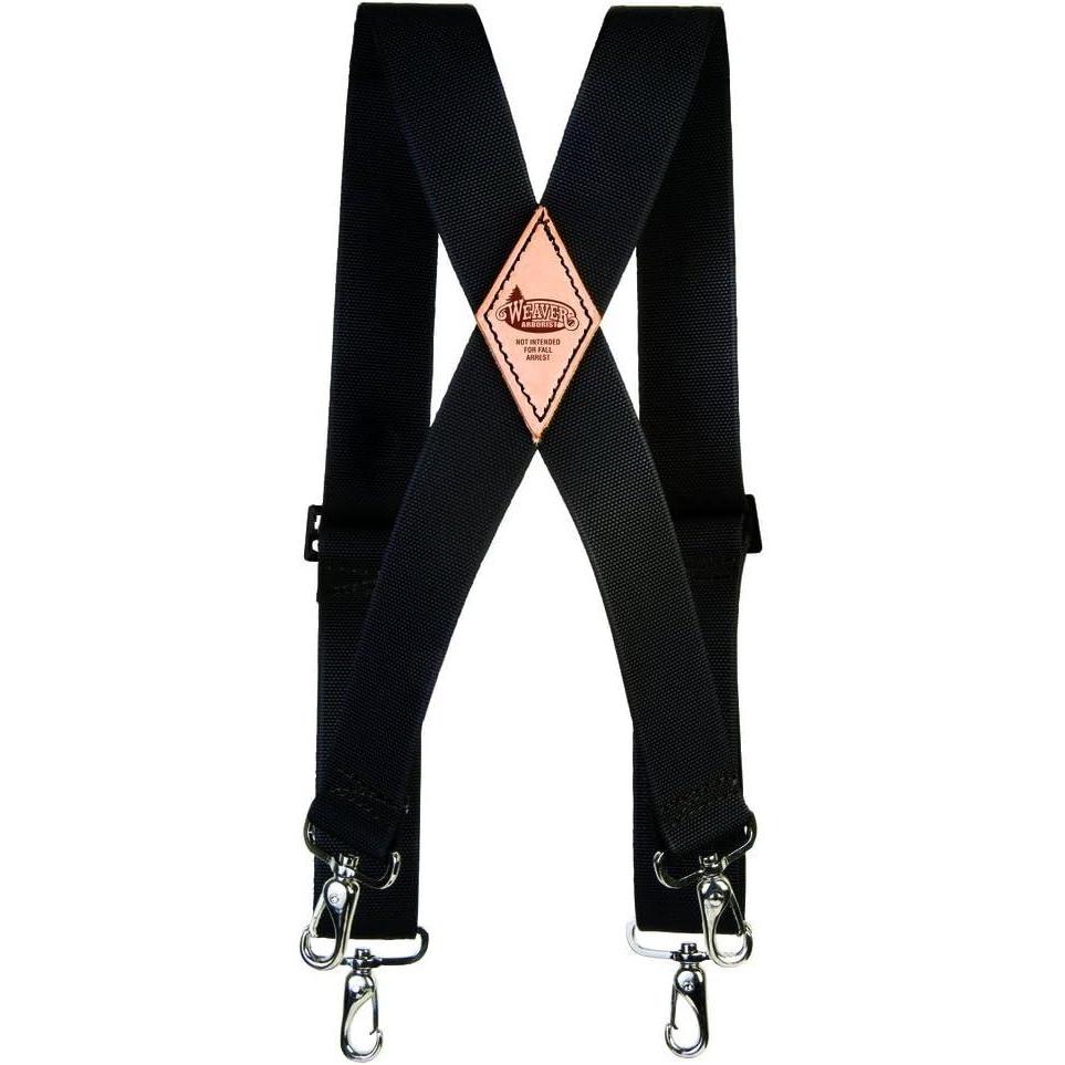 imageWeaver Leather Arborist Nylon Saddle Suspenders Black