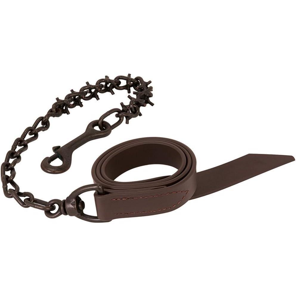 imageWeaver Leather Brahma Webb Pronged Lead ChainBrown