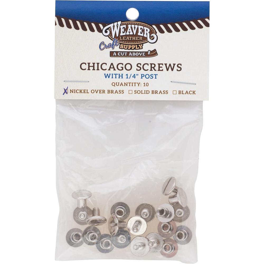 imageWeaver Leather Chicago Screws Nickel Brass