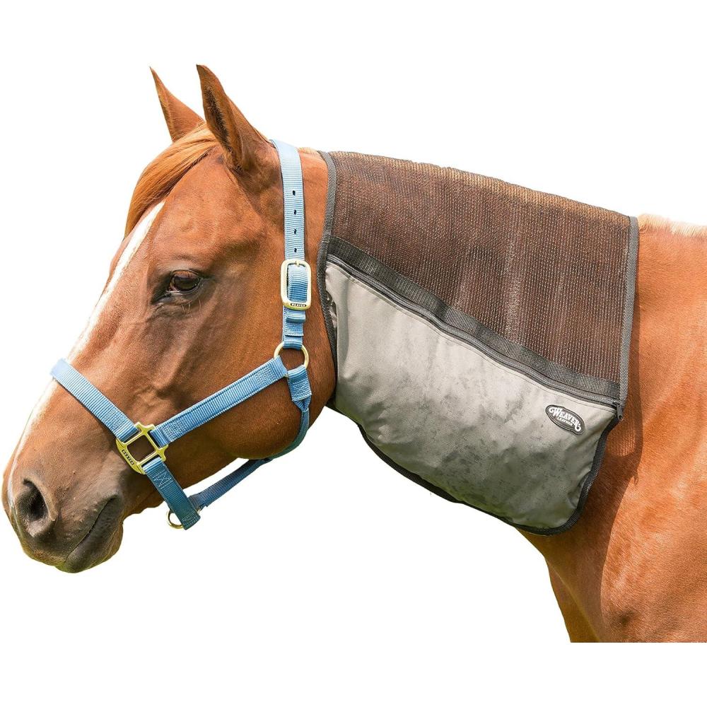 imageWeaver Leather Horse Neck Cooler with Xtended Life Closure System Gray