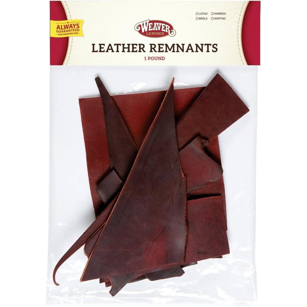 imageWeaver Leather Leather Remnant Bag Burgundy 1 lb