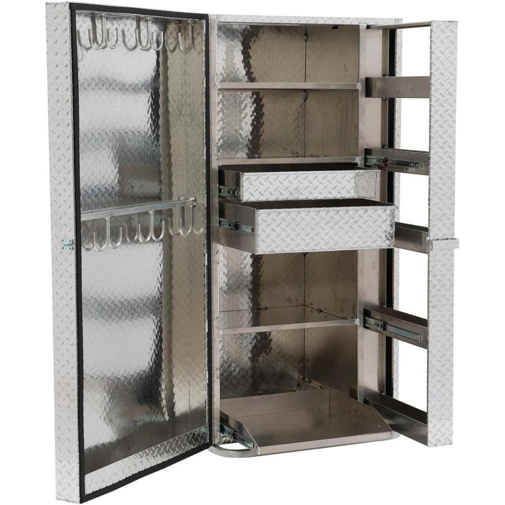 imageWeaver Leather Livestock Deluxe Dolly Aluminum Tread Plate Show Box 5