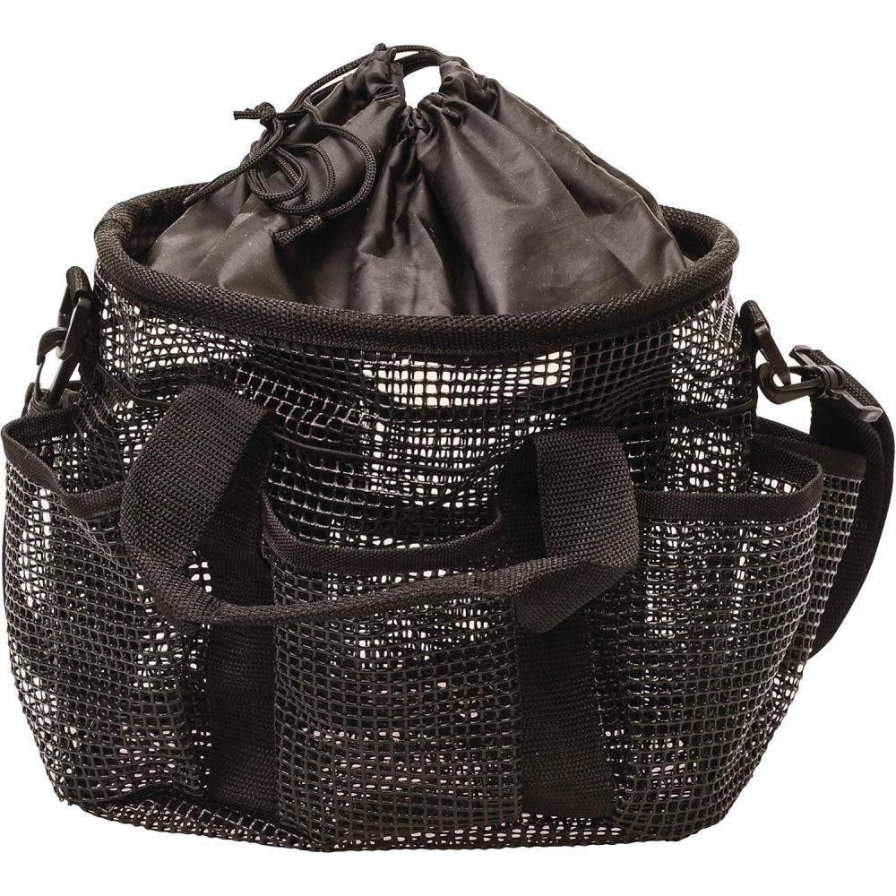 imageWeaver Leather Mesh Grooming BagBlack with Black Binding