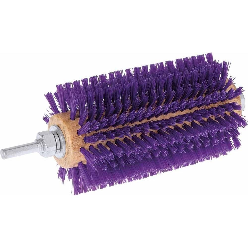 imageWeaver Leather Mini Roto Brush for Livestock WoolHair Stimulating and Grooming Brush for Goat Sheep Cattle Use with Drill Coat Deshedding Tool538 Long