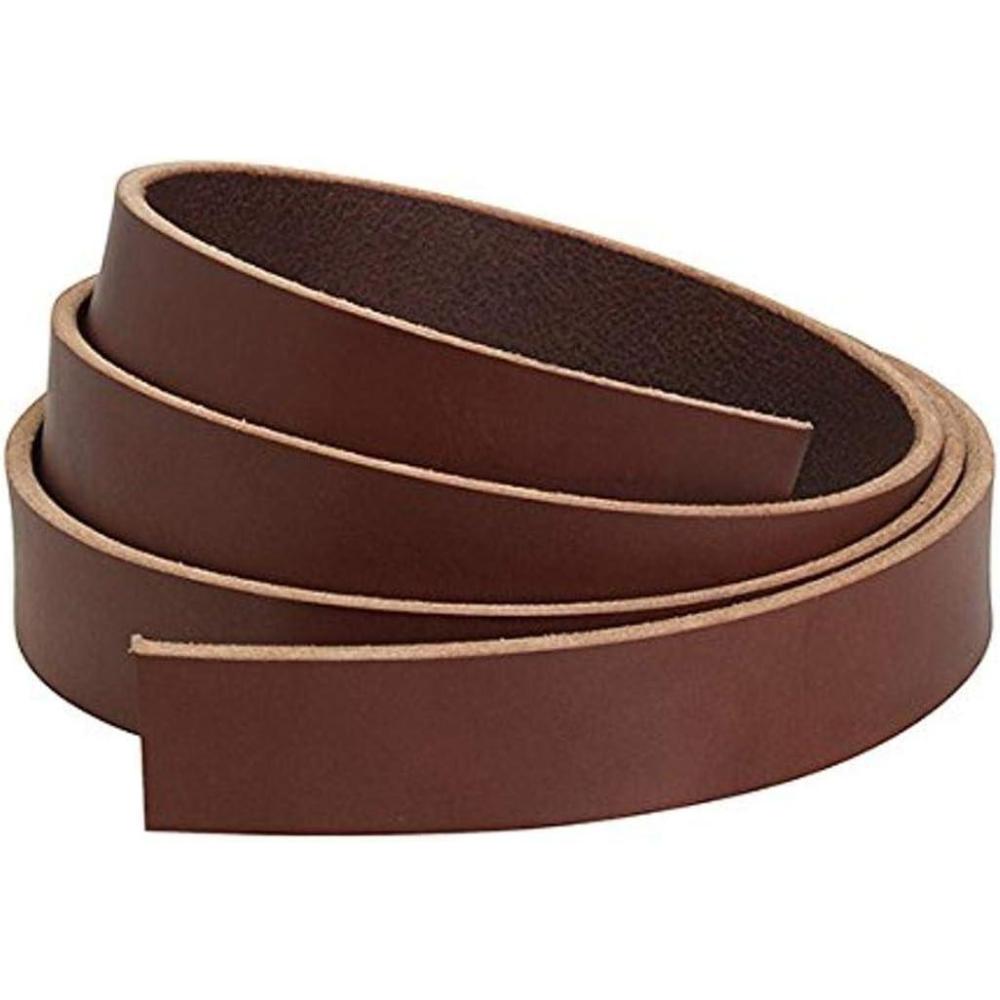imageWeaver Leather Plain Belt Blank 112quot Chestnut