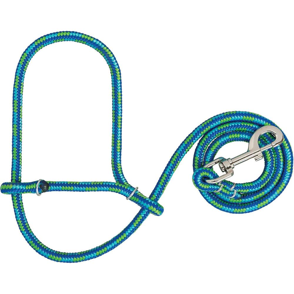 imageWeaver Leather Poly Rope Sheep Halter with Snap BlueLimeLimeHurricane BlueRoyal Blue