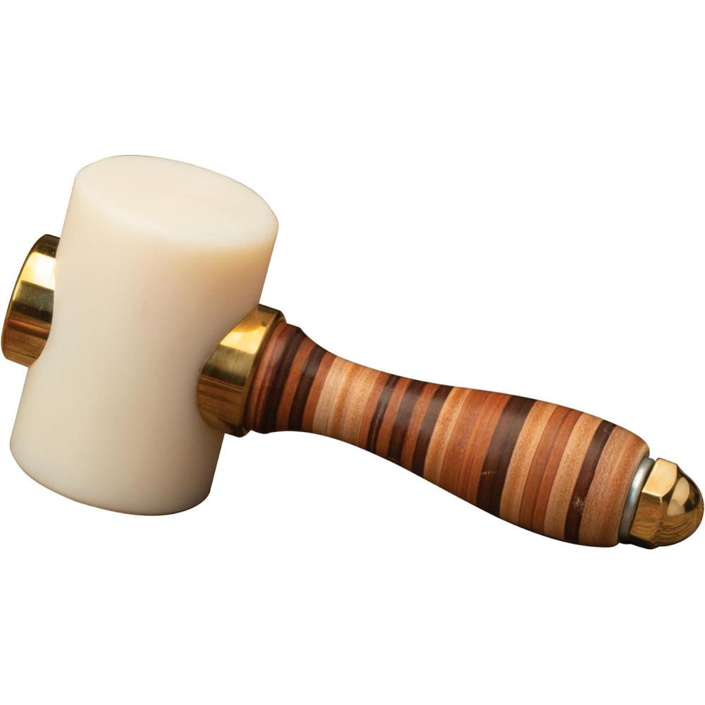 imageWeaver Leather Supply Barry King Wood Mallet Leather Working Mallet with Ergonomic Contoured Handle Wooden Hammer for Stamping and Tooling24Ounce