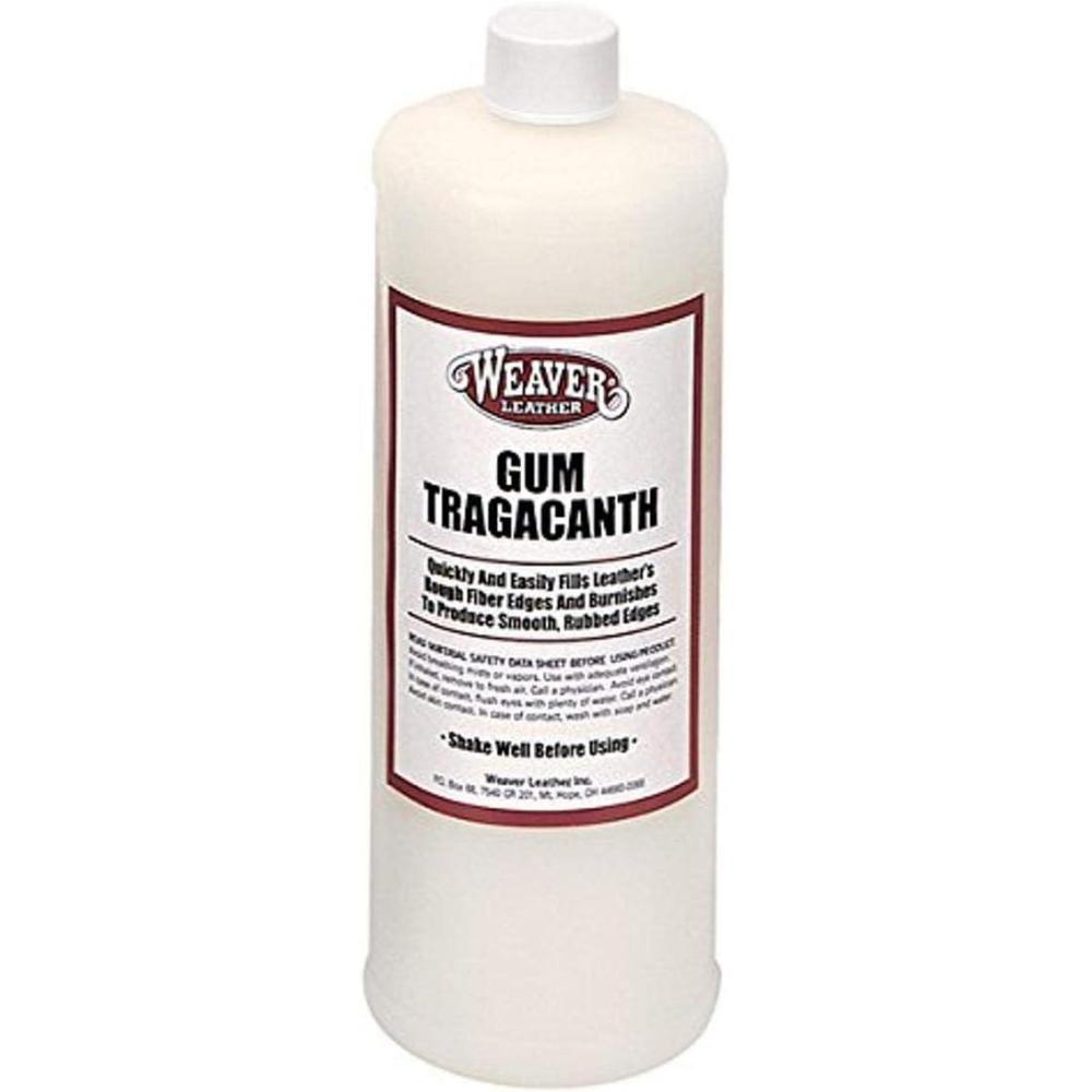 imageWeaver Leather Supply Gum Tragacanth WaterBased FiberTaming Leather Burnishing Gum Leathercraft Finish for Wallets Bags and MoreWhite