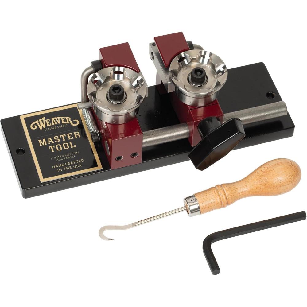 imageWeaver Leather Supply Master Tool Leather Edger Manual Compact Edge Beveler Fits 12quot to 3quot Strap Width Leathercraft Tool for Belts Bags and More