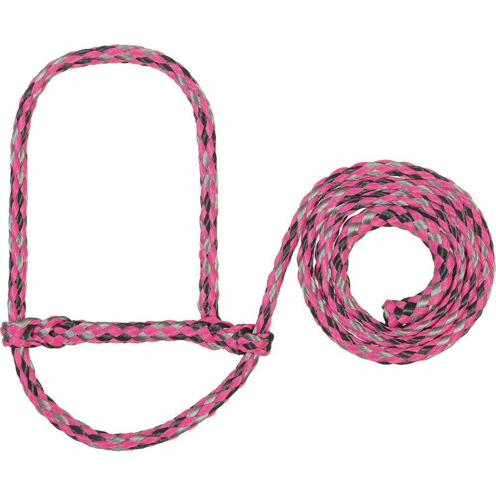 imageWeaver Livestock Poly Rope Sheep Halter Modern Style Braid Sheep and Goat Rope Halter Adjustable Lamb Halter Lead Livestock Sheep Showing SuppliesBerryGray