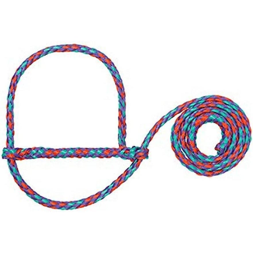 imageWeaver Livestock Poly Rope Sheep Halter Modern Style Braid Sheep and Goat Rope Halter Adjustable Lamb Halter Lead Livestock Sheep Showing SuppliesLavenderMintOrange