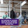 Heavy-Duty Livestock Blocking Cattle Chute with Head Lock, Collapsible, Powder-Coated Frame, Spring-Loaded Rod for Secure Transport & Safe Animal Handling