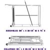 Heavy-Duty Livestock Blocking Cattle Chute with Head Lock, Collapsible, Powder-Coated Frame, Spring-Loaded Rod for Secure Transport & Safe Animal Handling