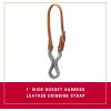 Weaver Leather Harness Leather and Aluminum Cribbing Strap Russet, 1 inch