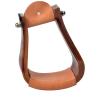 Weaver Leather Sloped Wooden Roper Stirrups with Leather Brown