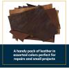 Weaver Leather Supply Assorted Leather Remnants Bag, Scrap Pieces for Crafting, DIY Leatherwork, Conchos, Earrings, Keychains and Small Projects