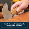 Weaver Leather Supply Master Tool Round Knife, 4-7⁄8”, Hand-Forged Leather Cutting Tool with White Oak Handle, Head Knife for Strips, Skiving, and More