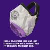 Weaver Livestock Cattle Fly Mask, Adjustable Mesh-Covered Cow Mask, Protective Herd Gear for Trailer Use, Gray/Purple, One Size Fits Most Cattle