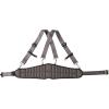 Nylon Black/Gray Arborist Logging Belt and Suspenders for Tree Cutting, Adjustable waist fits sizes 30″-52″