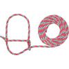 Weaver Livestock Braided Poly Rope Cattle Halter, Adjustable Style Cow Calf Halter, Livestock Handling Equipment for Showing, Hot Pink/Coral/Mint