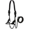 Weaver Livestock Leather Magic Show Cattle Halter, Adjustable, Modern Style Cow Calf Halter, Livestock Handling Equipment for Showing, Black