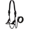 Weaver Livestock Leather Magic Show Cattle Halter, Adjustable, Modern Style Cow Calf Halter, Livestock Handling Equipment for Showing, Black(Black)