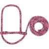 Weaver Livestock Poly Rope Sheep Halter, Modern Style Braid Sheep and Goat Rope Halter, Adjustable Lamb Halter Lead, Livestock Sheep Showing Supplies(Berry/Gray)