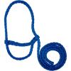 Weaver Livestock Poly Rope Sheep Halter, Modern Style Braid Sheep and Goat Rope Halter, Adjustable Lamb Halter Lead, Livestock Sheep Showing Supplies(Blue)