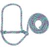 Weaver Livestock Poly Rope Sheep Halter, Modern Style Braid Sheep and Goat Rope Halter, Adjustable Lamb Halter Lead, Livestock Sheep Showing Supplies(Gray/Lavender/Mint)