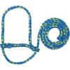 Weaver Livestock Poly Rope Sheep Halter, Modern Style Braid Sheep and Goat Rope Halter, Adjustable Lamb Halter Lead, Livestock Sheep Showing Supplies(Lime/Hurricane Blue/Royal Blue)