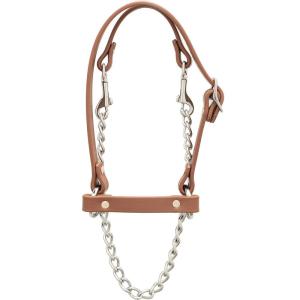 Weaver Leather Livestock Brahma Webb Total Control Goat Halter, Brown