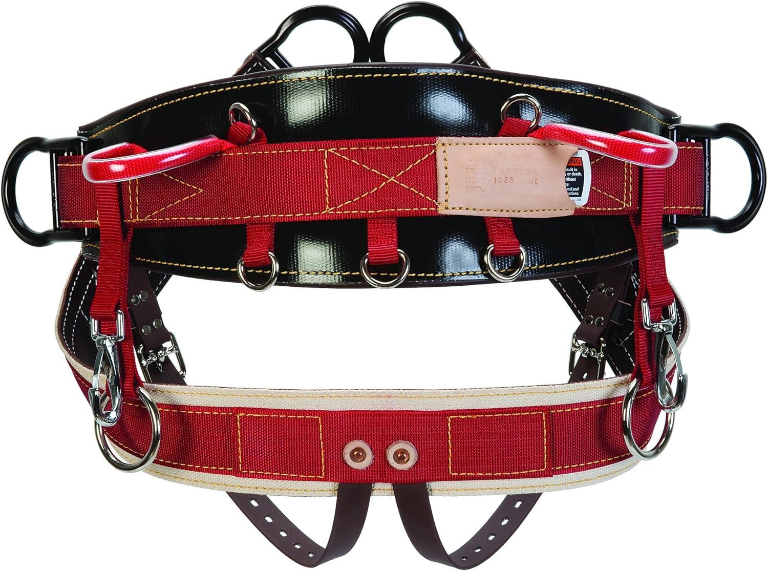 imageWeaver Leather WLC 315 Saddle with 1quot Heavy Duty Coated Webbing Leg StrapsBrownRed