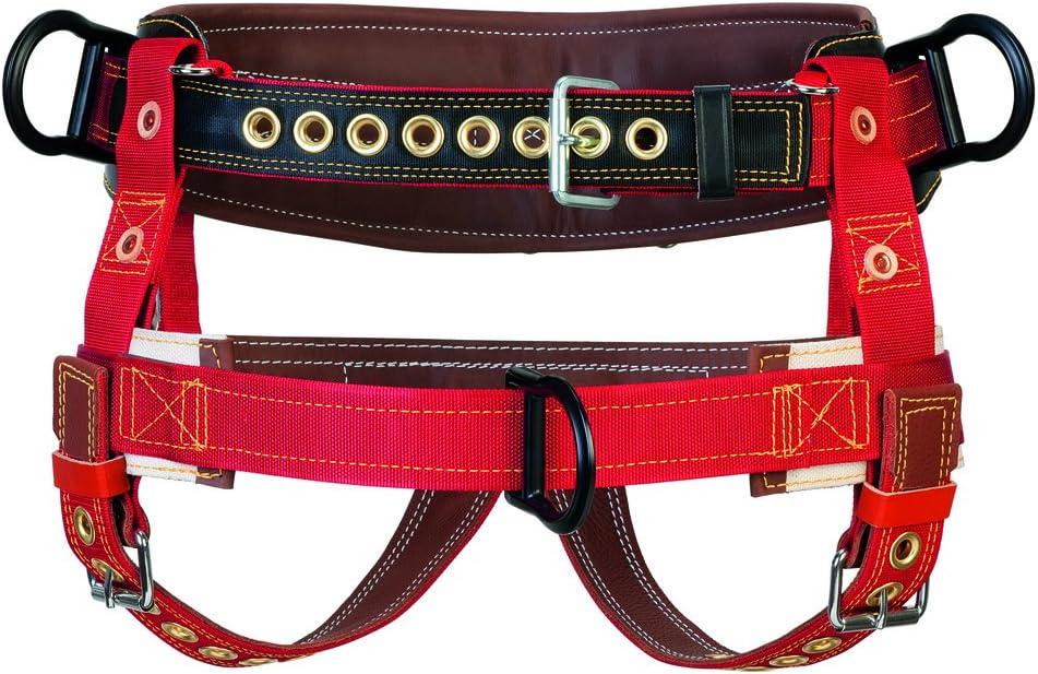 imageWeaver Leather WLC 330 Saddle One Floating Dee with 2quot Nylon Leg StrapsBrownRed