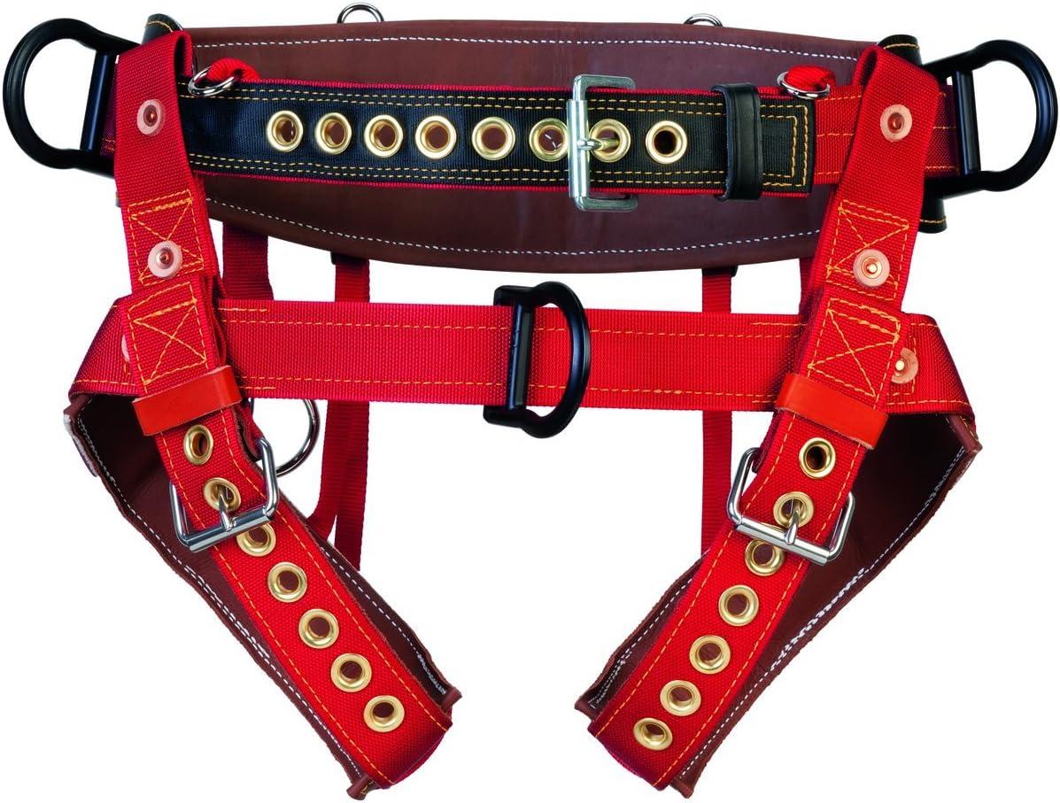 imageWeaver Leather WLC 530 1 Floating Dee with Padded Nylon Leg StrapsBrownRed