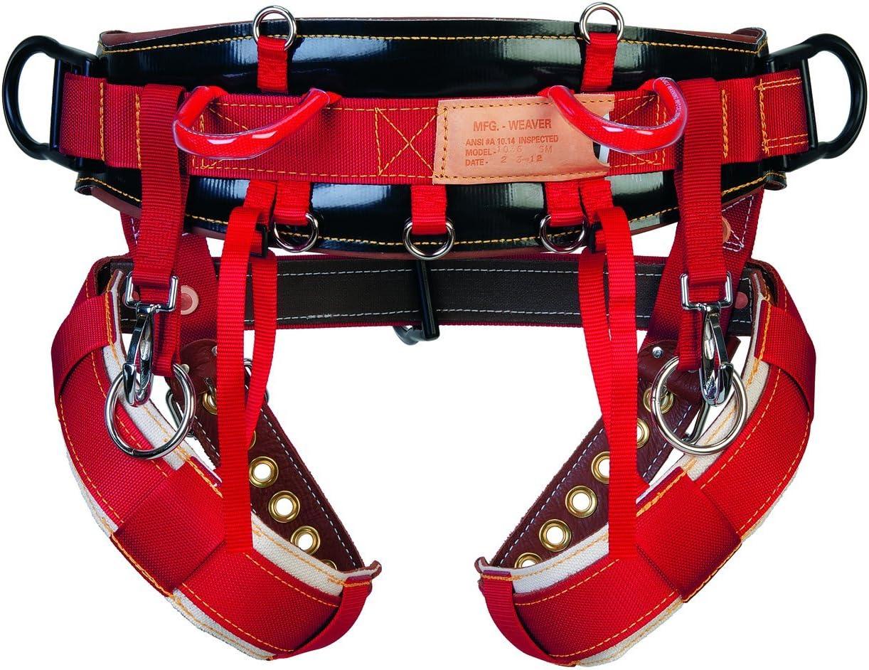 imageWeaver Leather WLC 530 1 Floating Dee with Padded Nylon Leg StrapsBrownRed