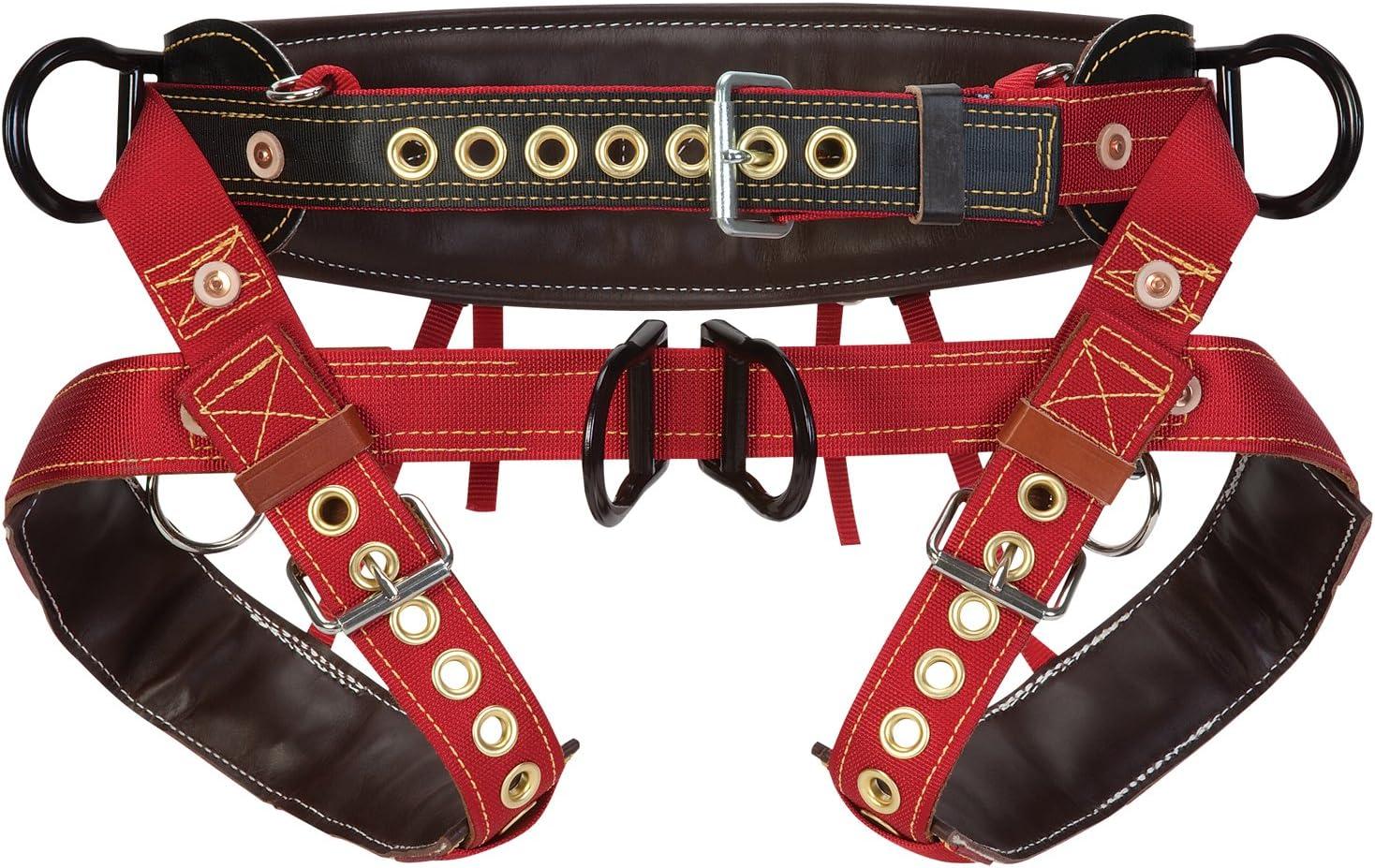 imageWeaver Leather WLC 560 2 Floating Dee with Padded Nylon Leg StrapsBrownRed